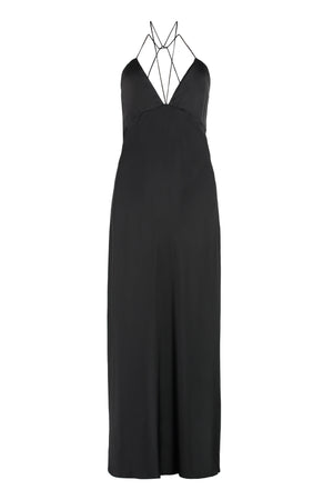 Midi viscose dress-0